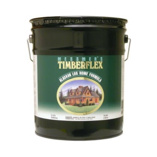 5 gal Messmer's TF-500GL Clear Timberflex Alaskan Log Home Formula, Oil-Based Exterior Wood Finish, Gloss