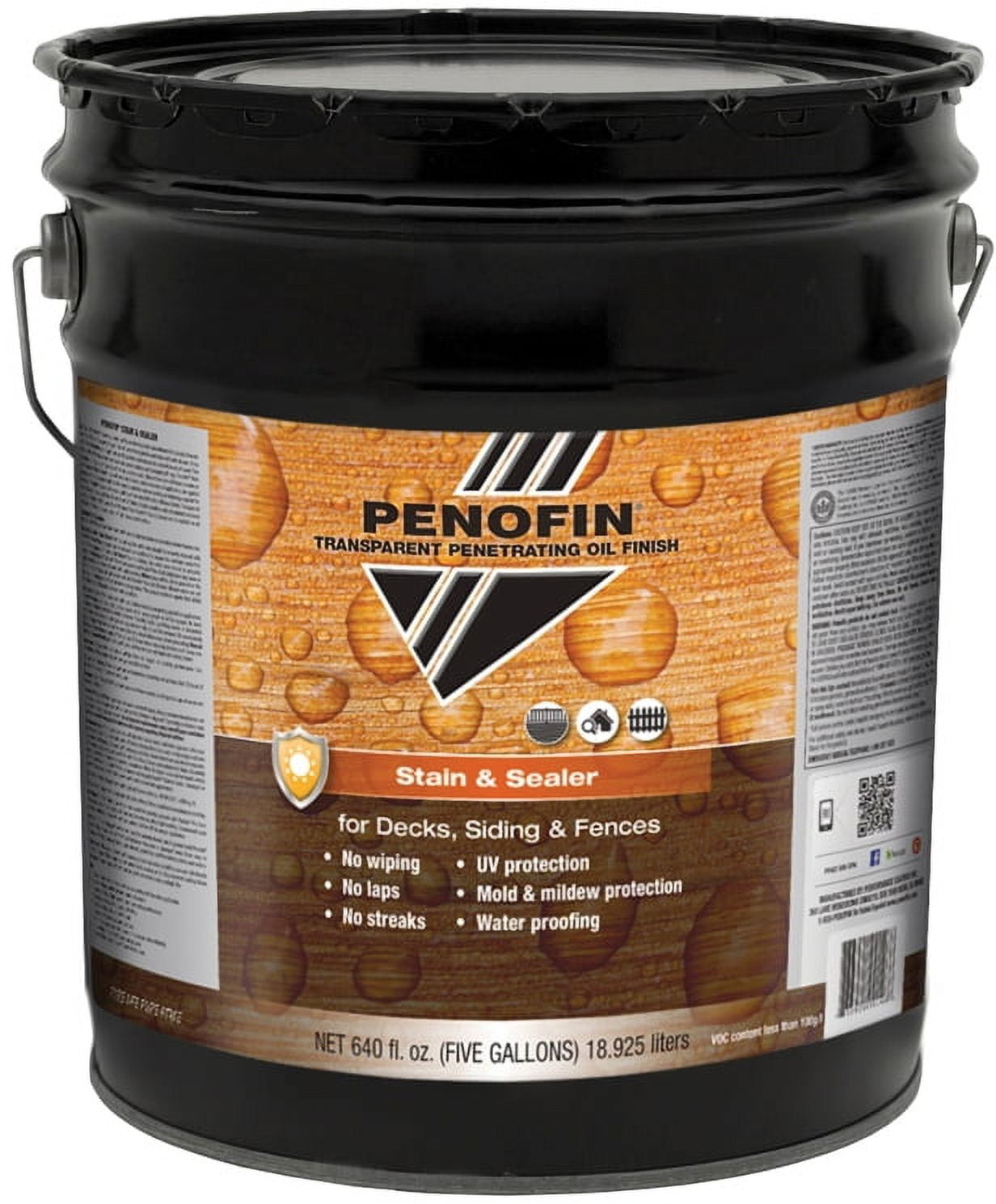 5 gal Penofin FSSNC5G Natural Cedar Stain & Sealer Transparent