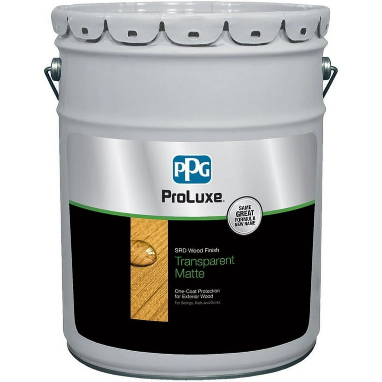 PPG ProLuxe 1 gal. Butternut SRD Exterior Transparent Matte Wood Finish PPG ProLuxe 1 gal. Butternut SRD Exterior Transparent Matte Wood Finish