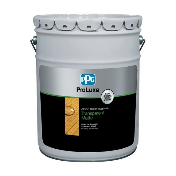 5 gal ProLuxe SIK250-077 Cedar SRD RE Reduced Emissions One-Coat Protection for Exterior Wood, Transparent Matte