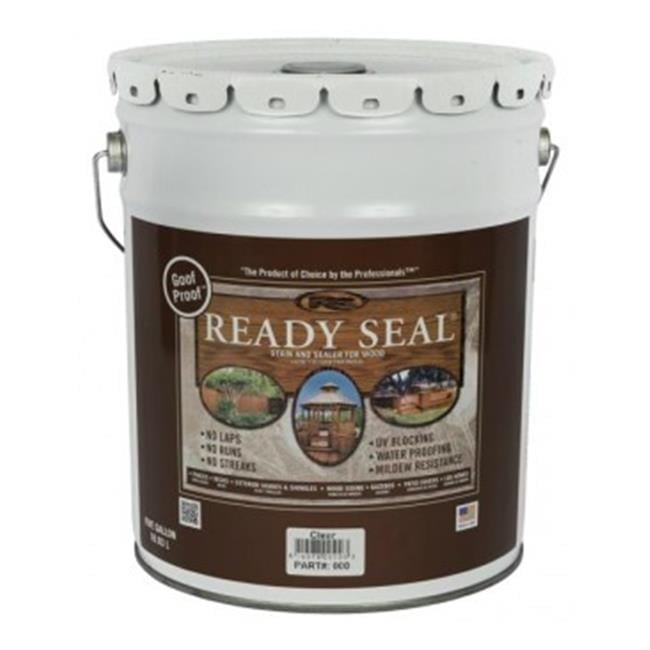 Ready Seal 500 Clear, 5-Gallon Exterior Wood Stain and Sealer, 5 Gallon