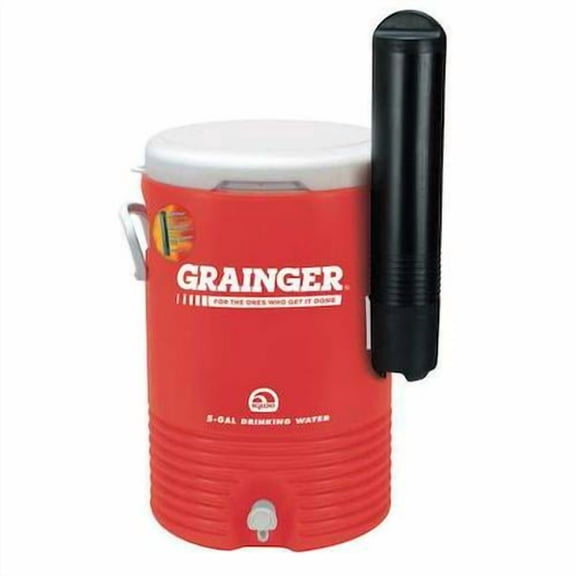 5 gal. Red HDPE Beverage Cooler