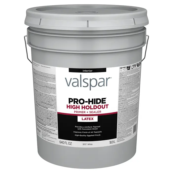 5 gal Valspar 91117 White Pro-Hide Interior High Holdout Latex Primer