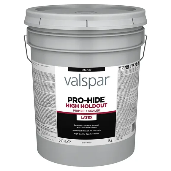 5 gal Valspar 91117 White Pro-Hide Interior High Holdout Latex Primer