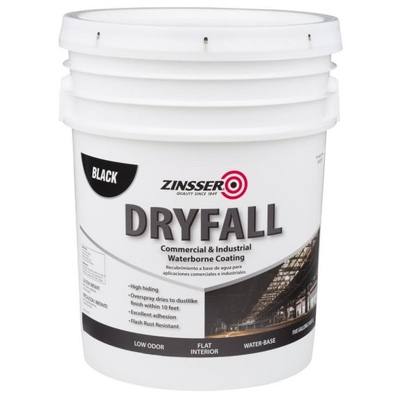 5 gal. Waterbourne Dry Fall Black Coating
