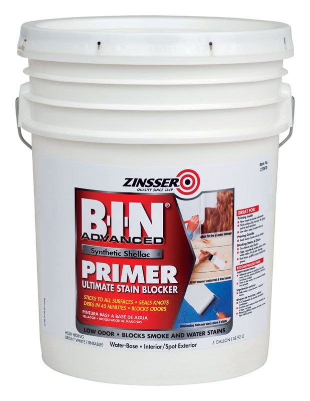 5 gal Zinsser 270978 White Zinsser, BIN Advanced Synthetic Shellac