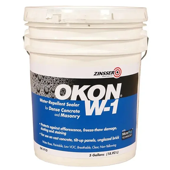 5 gal Zinsser OK910 Clear Okon, W-1 Water-Repellent Sealer Non-Porous Surface