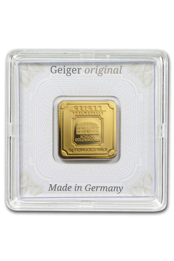 5 gram Gold Bar - Geiger Edelmetalle (Encapsulated w/Assay)