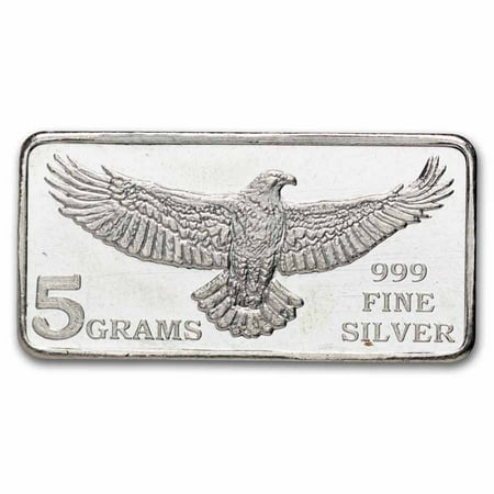 5 gram Hand Poured Silver Bar - MPM Eagle