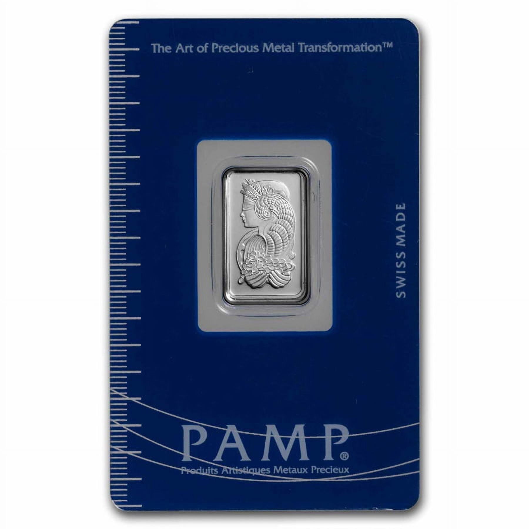 PAMP Suisse 5g Lady Fortuna Platinum Bar, .9995 Fine, Swiss Origin
