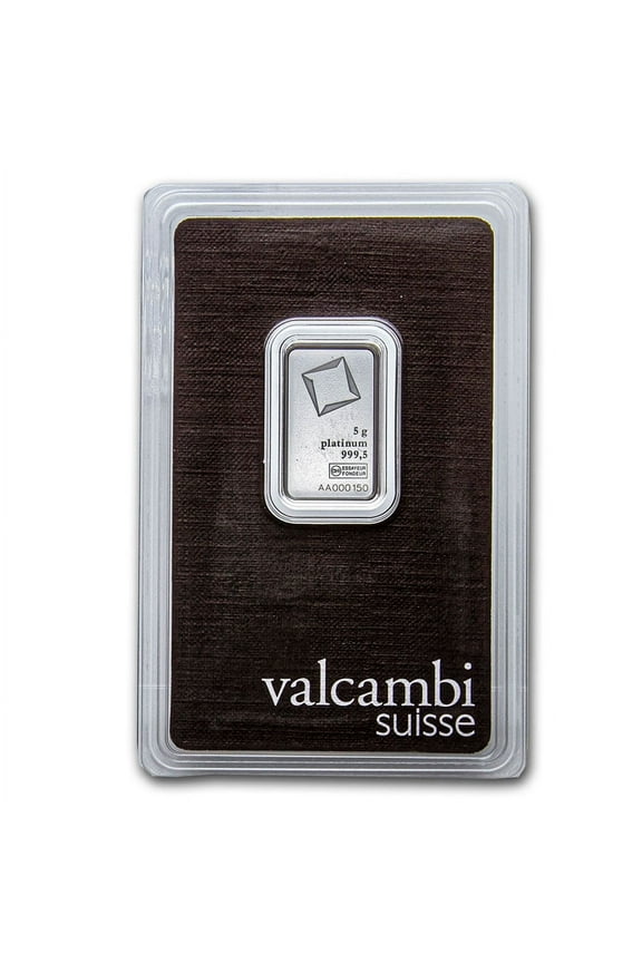 5 gram Platinum Bar - Valcambi (In Assay)