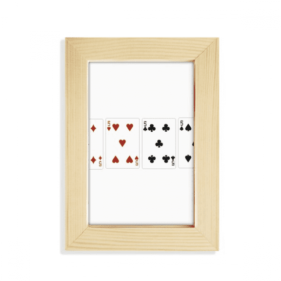 5 heart spade club pattern desktop display photo frame picture art painting 5x7 inch