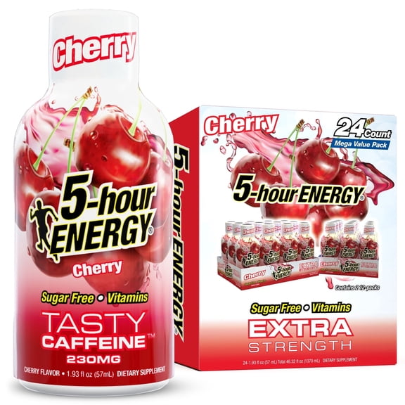 5-hour ENERGY Extra Strength Cherry Energy Shot 1.93 Fl Oz 24 Pack Drink
