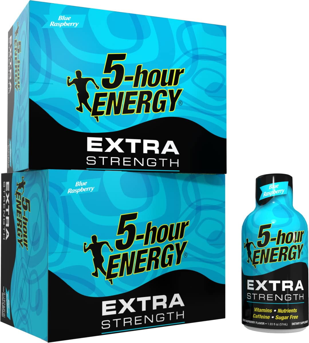 5-hour ENERGY Extra Strength Energy Shot | Blue Raspberry Flavor | 1.93 ...