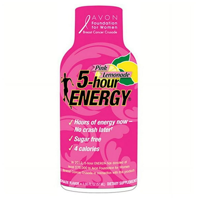 5-hour ENERGY Pink Lemonade Energy Drink 1.93 oz Plastic Bottles