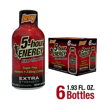 5-hour ENERGY Shot, Extra Strength, Berry, 6 Count