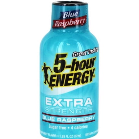 5-hour ENERGY® Shot, Extra Strength, Blue Raspberry, 1.93 Oz single (Pack of 12)