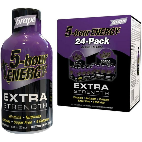 5-hour ENERGY Shot, Extra Strength Grape, 1.93 oz, 24 Count