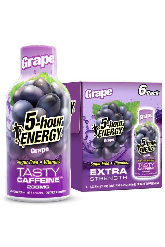 Shot, Extra Strength, Grape, 1.93 oz, 6 Count