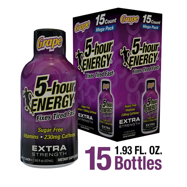Extra Strength Energy Drink, Berry, 1.93 oz Bottle, 24/Carton, Ships in 1-3 Business Days Extra Strength Energy Drink, Berry, 1.93 oz Bottle, 24/Carton, Ships in 1-3 Business Days