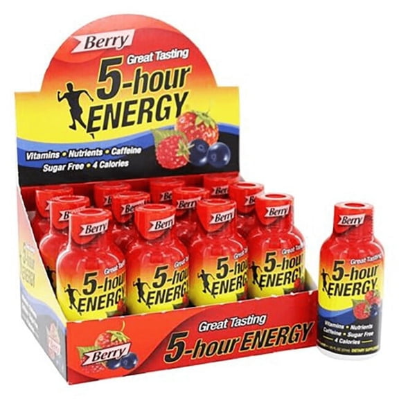 5-hour ENERGY Shot, Regular Strength, Berry, 1.93 oz, 12 Count