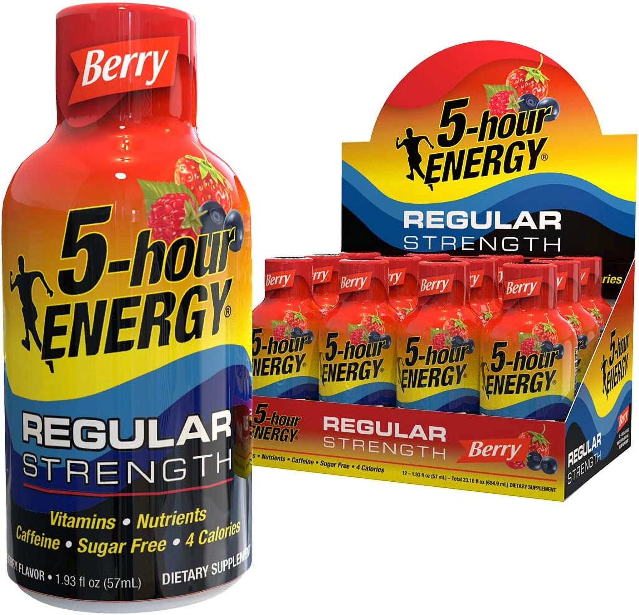5hour ENERGY Shot, Regular Strength, Berry, 1.93 oz, 48 Pack
