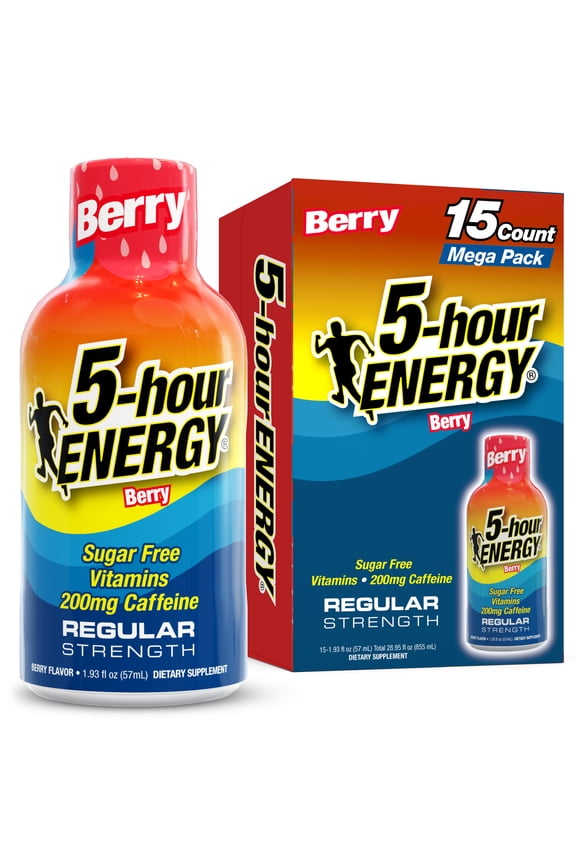 Shot, Regular Strength, Berry, 15 Count