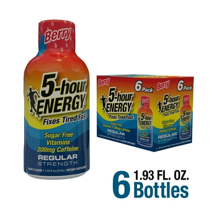5-hour Energy Shot, Regular Strength, Berry, 6 Count