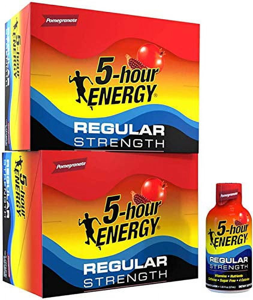 5hour ENERGY Shot, Regular Strength, Pomegranate, 1.93 Ounce, 24 Count