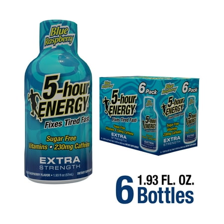 5-hour Energy Shot, Extra Strength, Blue Raspberry, 6 Count