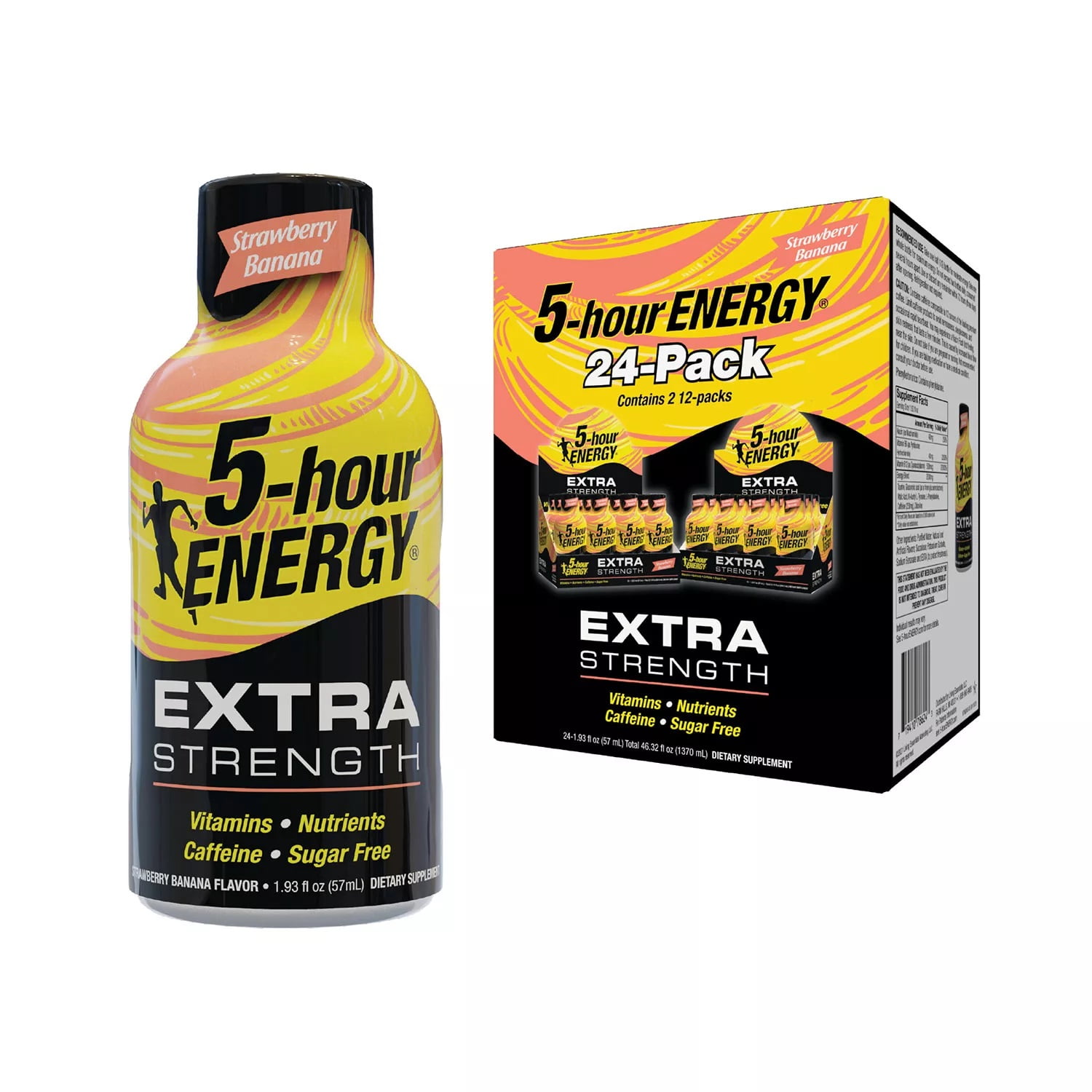 5hour Energy Shot, Extra Strength, Strawberry Banana (1.93 oz., 24 ct