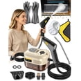 thumbnail image 1 of 5-in-1 229°F Pressurized Handheld Steam Cleaner 2500W Handheld High-Temperature Pressurized Steam Cleaner with 6 Levels & 1l Tank, For Home Kitchen Grease,Tile Grout,Car,Furniture,Windows, 1 of 7