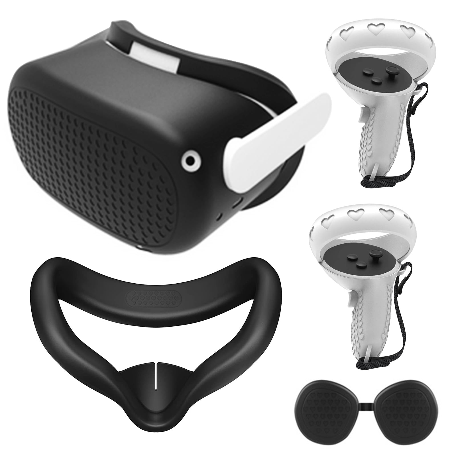 RHOTALL VR Headset Cleaning Accessories Kit, 19 in 1 Lens Cleaning Case  Accessories with Lens Protector and Thumb Caps for Meta/Oculus Quest 3 & 2