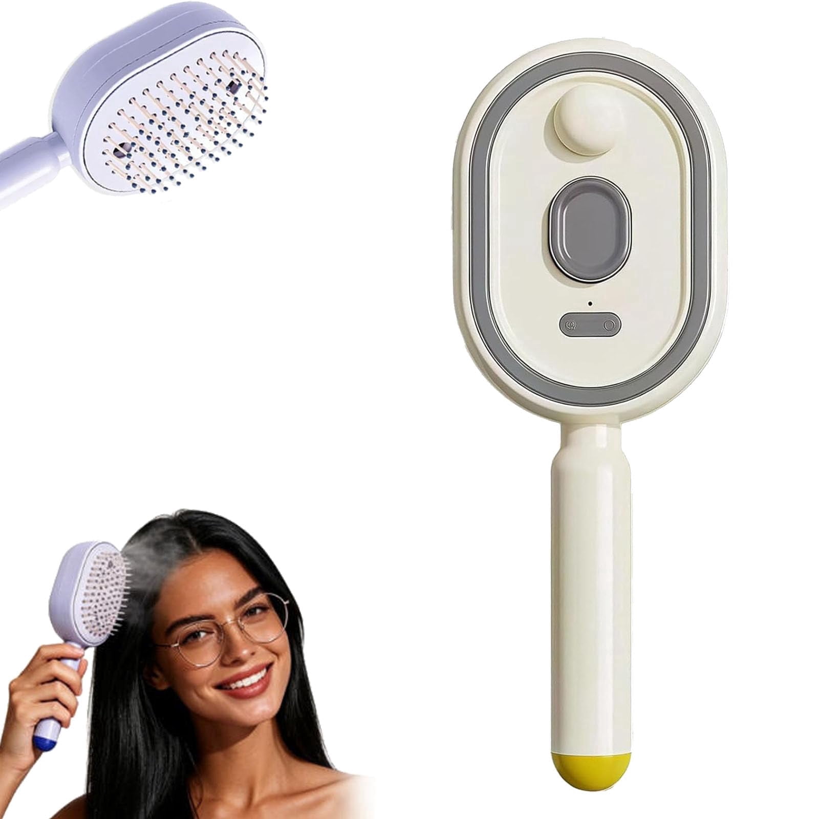 5 in 1 Air Cushion Brush, 5 in 1 Air Cushion Hair Brush, Electric Spray Air Cushion Massage Comb with Mist Spray, Rechargeable Detangling Hair Brush