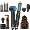 thumbnail image 1 of 5-in-1 Air Styler for Long Hair, Blow Dryer Brush + Auto Curling Wands, Ionic Hair Straightener & Curler with 3 Heat Settings, 200M Negative Ions, Women’s Gift, 1 of 10