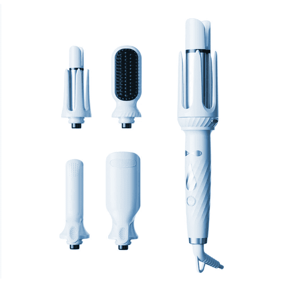 5-in-1 Automatic Curling Iron: Fast Heating, Long-lasting Styling, Comes with Multiple Replacement Heads, Gift Set Version