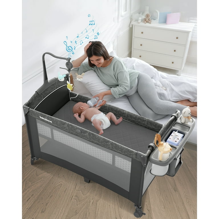 Foldable Small Bedside Cot In Baby Bassinet Bedside Crib, Easy