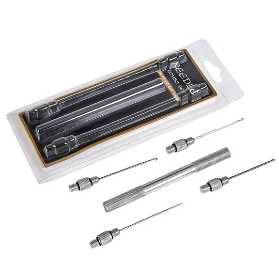 5 in 1 Baiting Needle Tool Fishing Rigging Baits Needle Kits Tool Set Baits Boilie Drill Stringer Needle For Making Rigs
