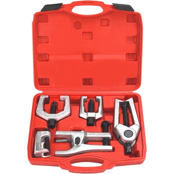 5-in-1 Ball Joint Separator Pitman Arm Puller Tie Rod End Tool Set for Front End Service Tie Rod  Splitter Removal Kit