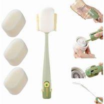5-in-1 Bottle Cleaning Brush, Multifunctional Long Handle Bottle Brushes for Cleaning, 5-in-1 Water Cup Cleaner Brushes Tool with Sponge Brush, Perfect for Water Bottles Straw Clean