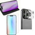thumbnail image 1 of 5 in 1 Bundle compatiable with iPhone 17 Pro Max Executive Protection Trio – Wallet Case + Privacy Tempered Glass (3-Pack) + Camera Lens Protector, 1 of 17