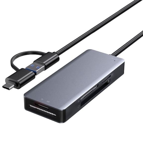 5 in 1 Card Reader Memory Sticks Adapter USB3.0/USB C for MS USB3.0 Flashing Card Reader for Camera Phone Laptop