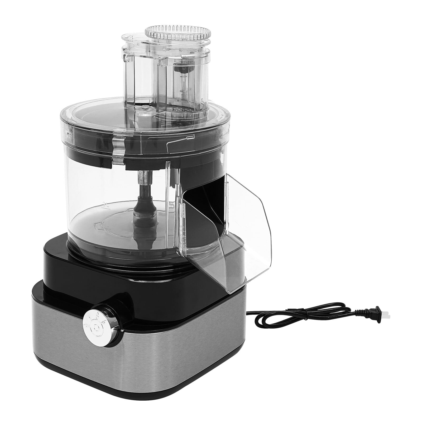 5-in-1 Commercial Food Processor Fruit Vegetable Dicer Chopper Grinder Electric Food Shredder Slicer with 2 Gears for Onion Carrot Apple Meat Garlic,10.6x9.8x14.6in