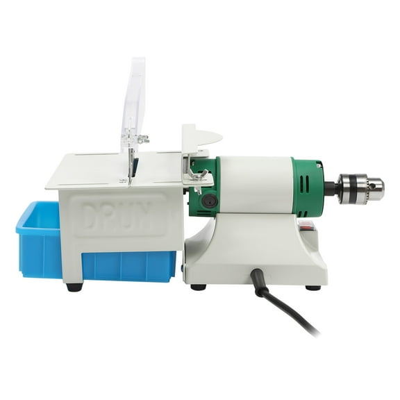 5-in-1 Desktop Jewelry Polisher Carving Cutting Machine, Multi-Function Adjustable Speed Bench Grinder for Jade, Agate, Metal and Wood