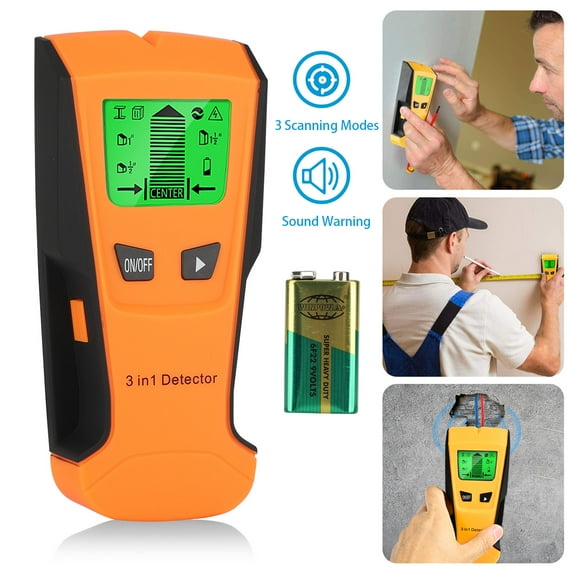 5 in 1 Digital Stud Finder Wood Metal Pipe Wire LCD Detector Wall Sensor Scanner