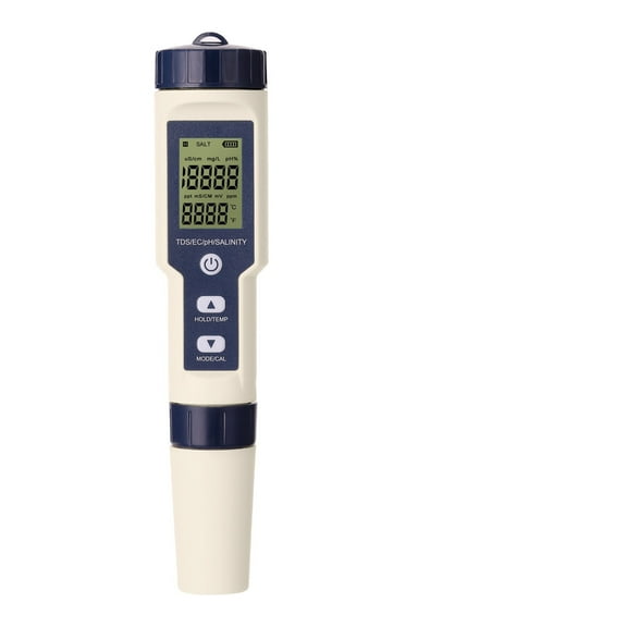 5 in 1 Digital Water Quality Detector PH/EC/TDS/Salinity/Temperature Testing Meter Multi-Function Water Quality Tester Monitor ,Multifunctional