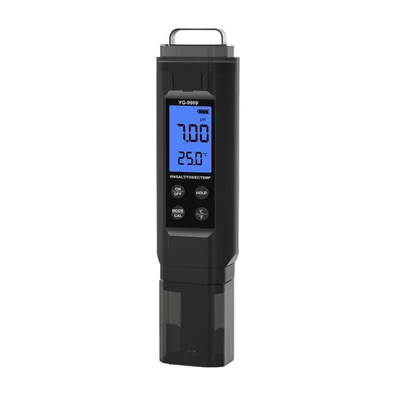 5 in 1 Digital Water Quality Tester Pen Salinity PH Temp EC and TDS Meter for Drinking ,Easy to Use