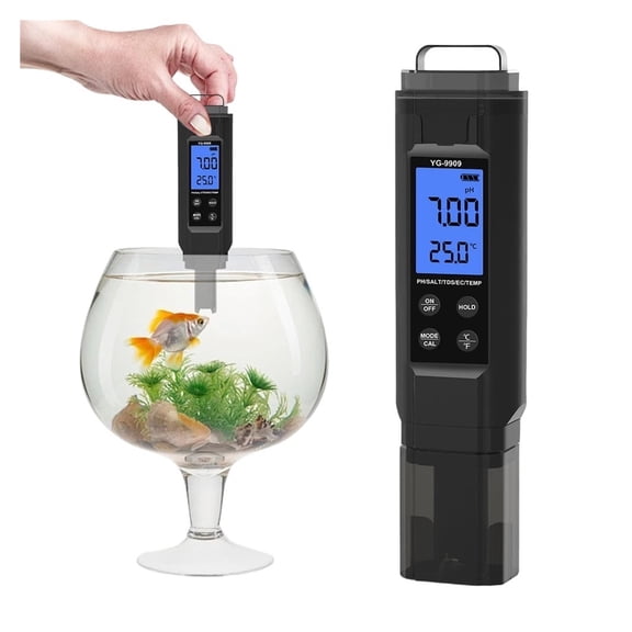 5 in 1 Digital Water Quality Tester Salinity PH Temp EC and TDS Meter for Drinking Water Hydroponics ,Easy to Use