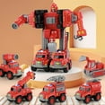 thumbnail image 1 of 5-in-1 Dinosaur Engineering Vehicle Set, Pull Back Construction Toys, No Battery Required Motorized Cars, Transformable Robot Toy for Klds, Friction Powered Action Figure Playset for B0ys & GirIs, 1 of 6
