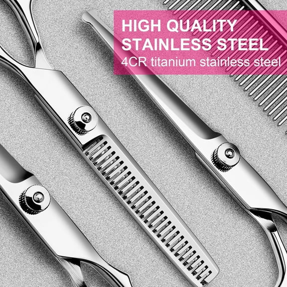 5 in 1 Dog Grooming Scissors Kit Professional Pet Shears with Safety Tips
